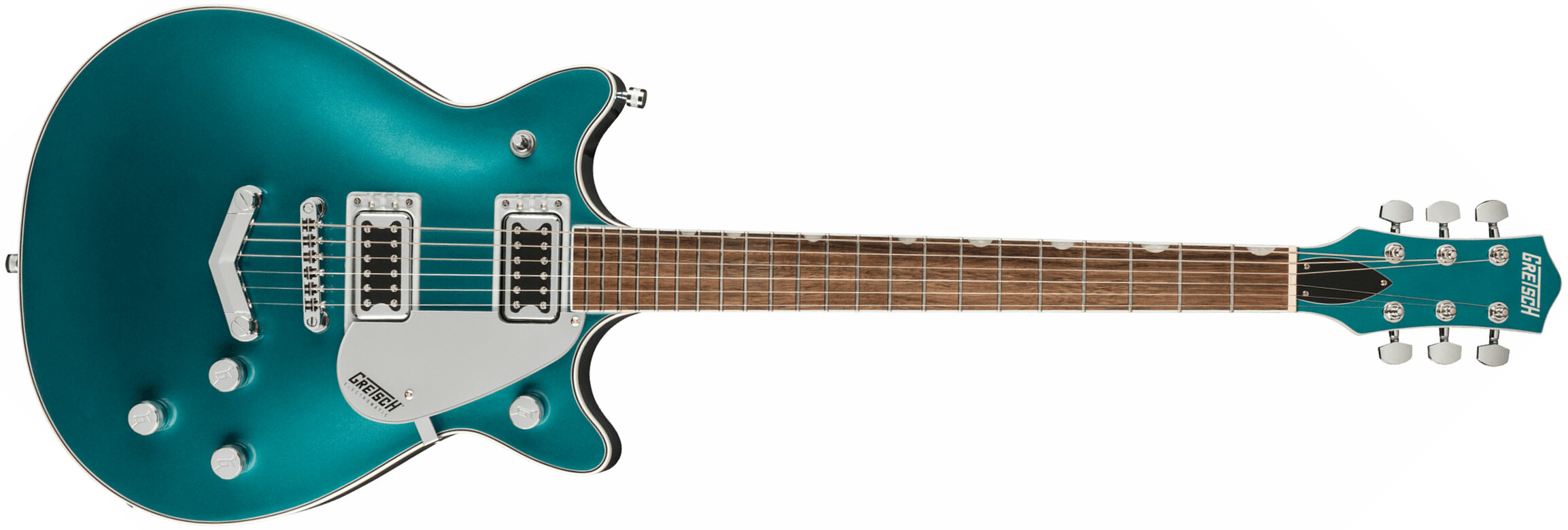 Gretsch G5222 Electromatic Double Jet Bt V-stoptail Hh Ht Lau - Ocean Turquoise - Guitarra eléctrica de doble corte - Main picture