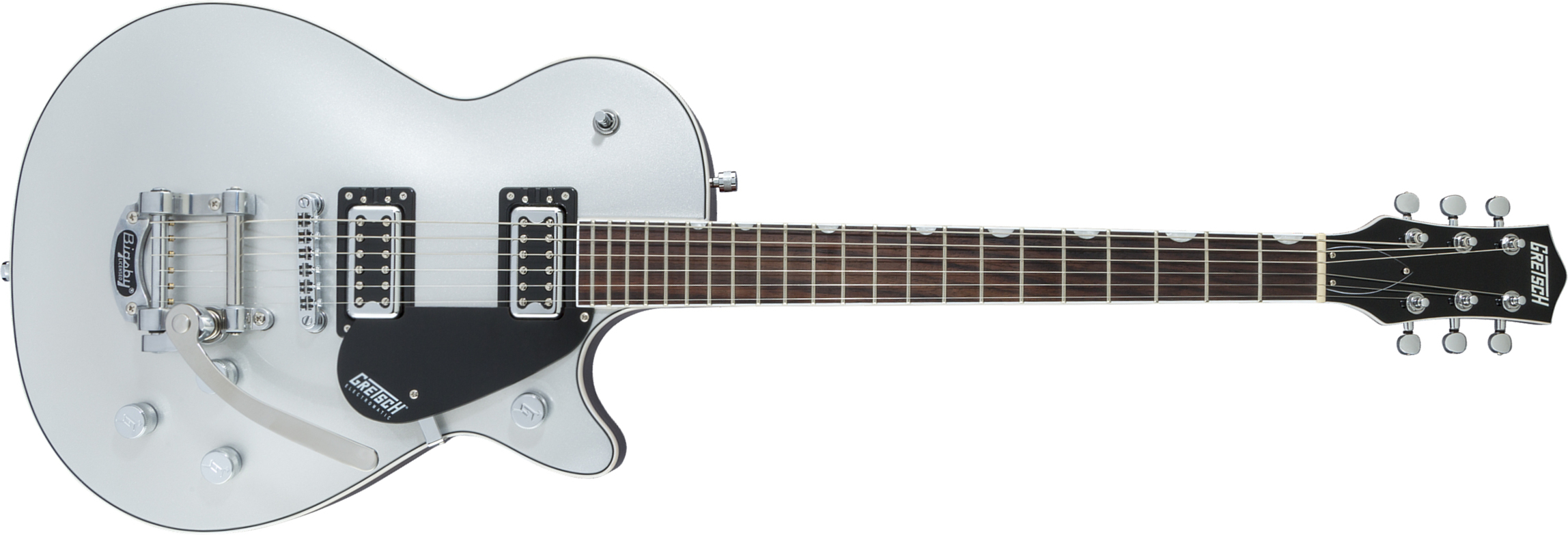 Gretsch G5230t Electromatic Jet Ft Single-cut Bigsby Hh Trem Wal - Airline Silver - Guitarra eléctrica de corte único. - Main picture