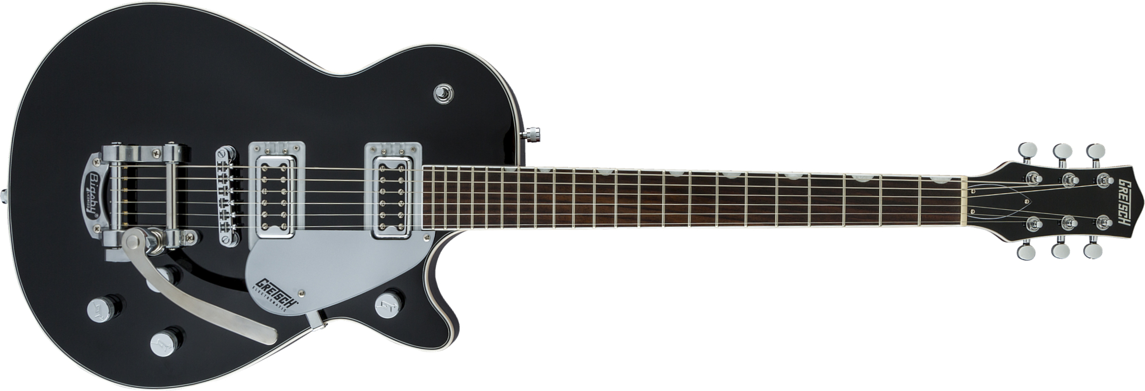 Gretsch G5230t Electromatic Jet Ft Single-cut Bigsby Hh Trem Wal - Black - Guitarra eléctrica de corte único. - Main picture