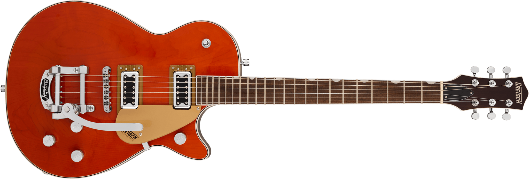 Gretsch G5230t Jet Ft Bigsby Electromatic 2h Trem Lau - Orange Stain - Guitarra eléctrica de corte único. - Main picture