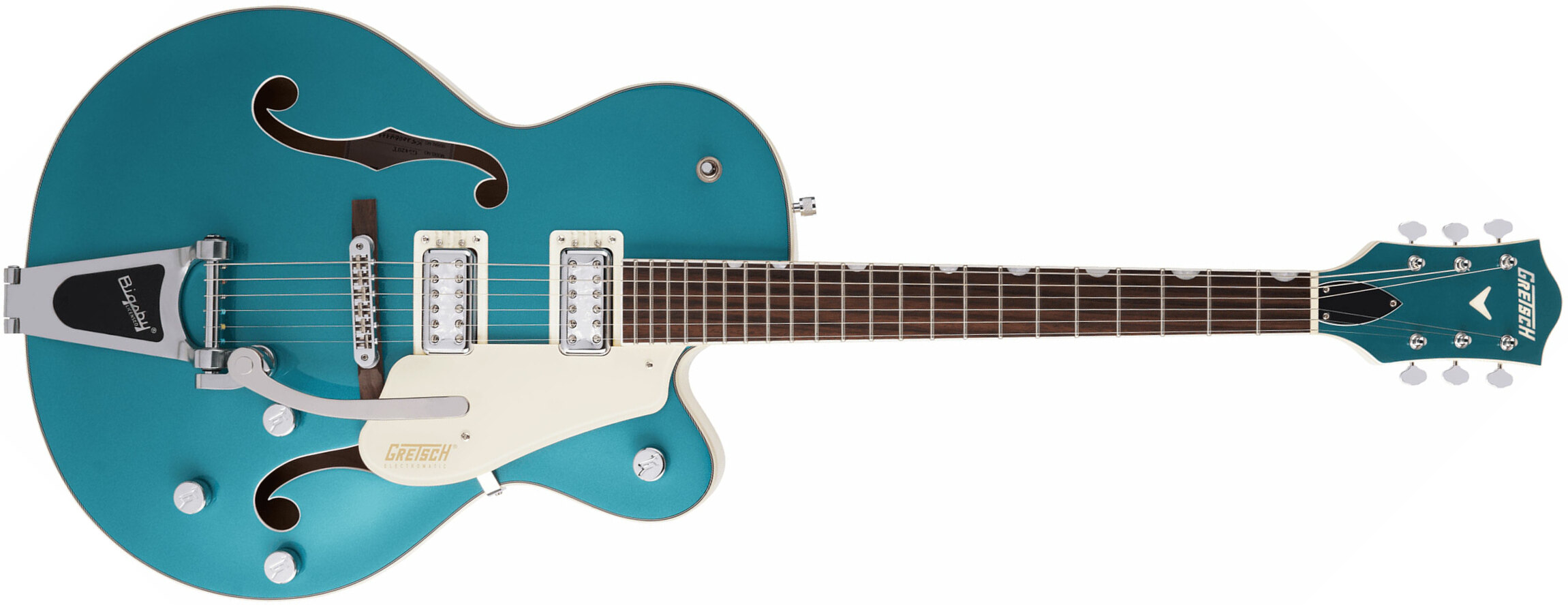 Gretsch G5410t Tri-five Electromatic Hollow Hh Bigsby Rw - Two-tone Ocean Turquoise/vintage White - Guitarra eléctrica semi caja - Main picture