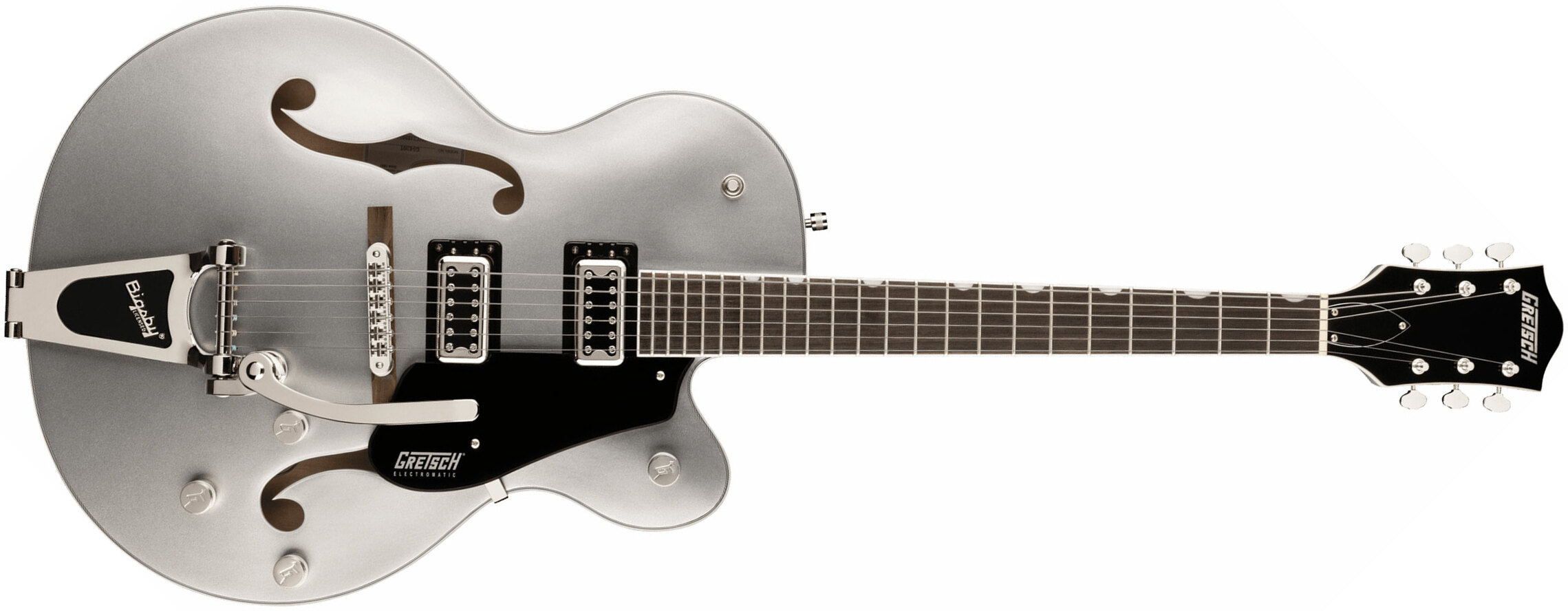 Gretsch G5420t Classic Electromatic Hollow Body Hh Trem Bigsby Lau - Airline Silver - Guitarra eléctrica semi caja - Main picture