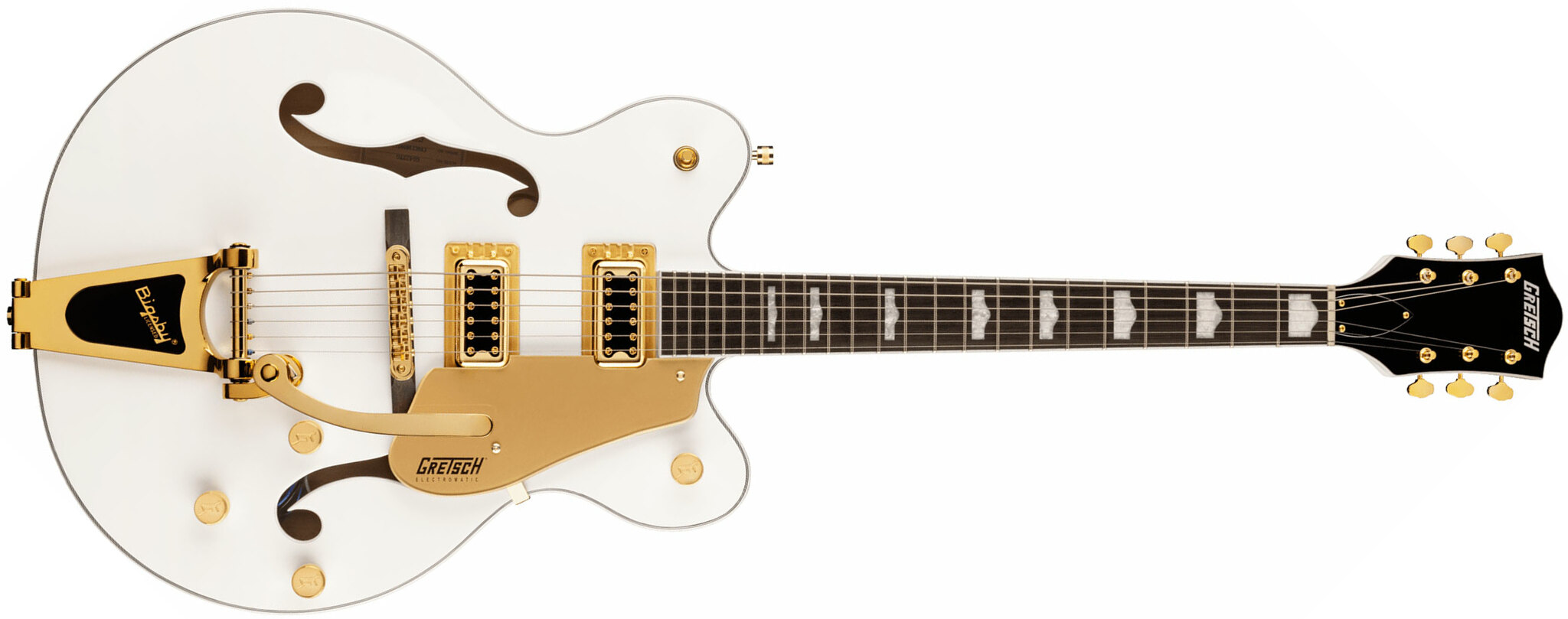 Gretsch G5422tg Electromatic Classic Hollow Body Dc Bigsby Hh Lau - Snowcrest White - Guitarra eléctrica semi caja - Main picture