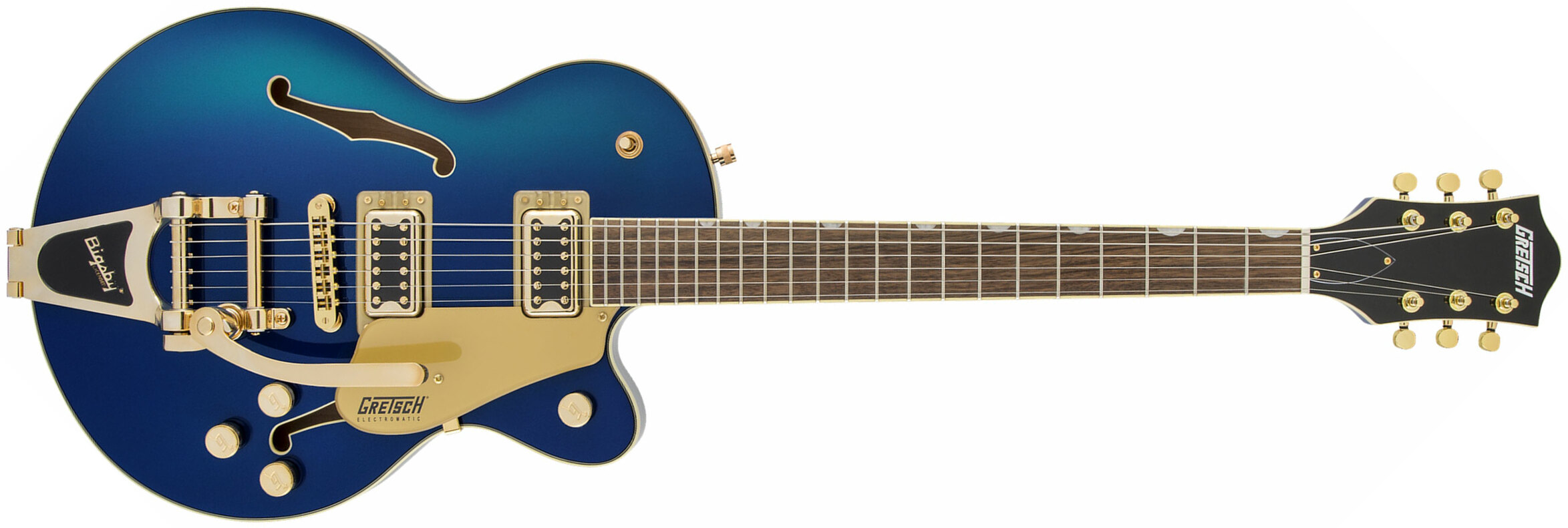 Gretsch G5655tg Electromatic Center Block Jr. Hh Bigsby Lau - Azure Metallic - Guitarra eléctrica semi caja - Main picture