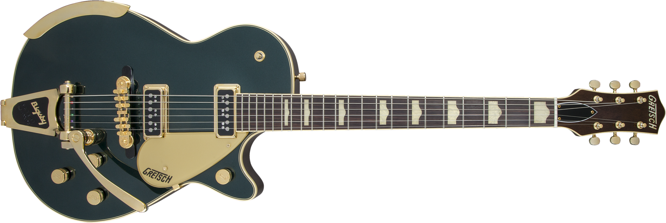 Gretsch G6128t-57 Duo Jet 1957 Vintage Select Jap 2h Tv Jones Trem Bigsby Rw - Cadillac Green - Guitarra eléctrica de corte único. - Main picture