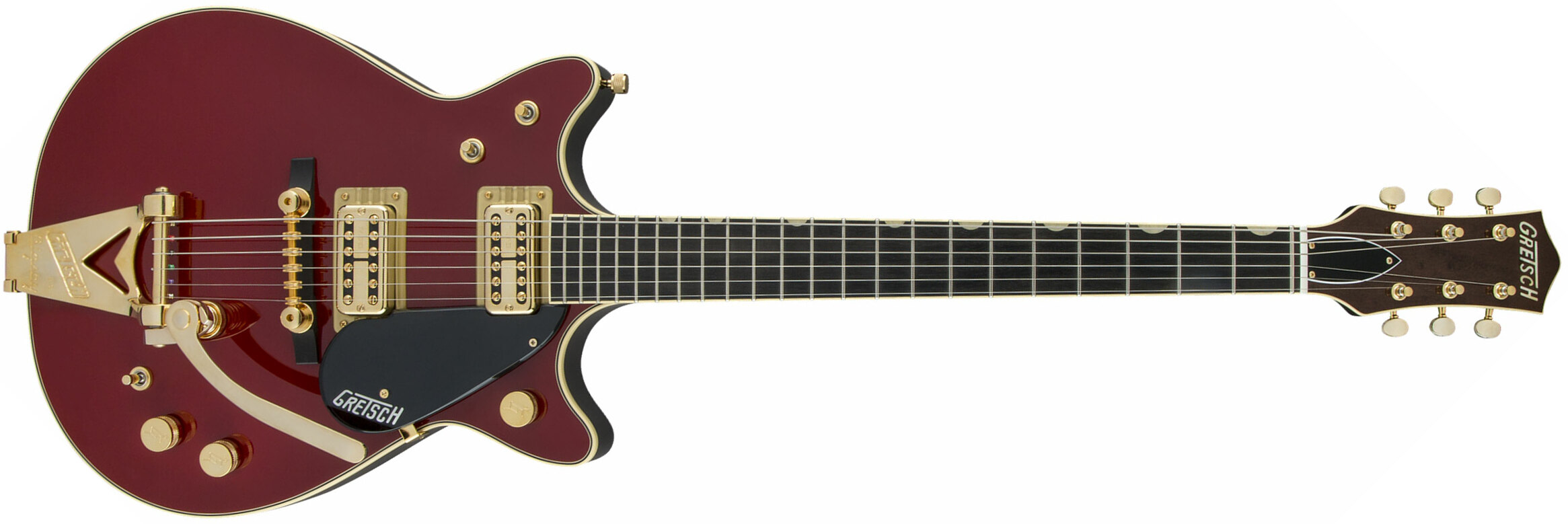 Gretsch G6131t-62 Vintage Select '62 Jet With Bigsby Pro Jap Hh Trem Eb - Vintage Firebird Red - Guitarra eléctrica de doble corte - Main picture