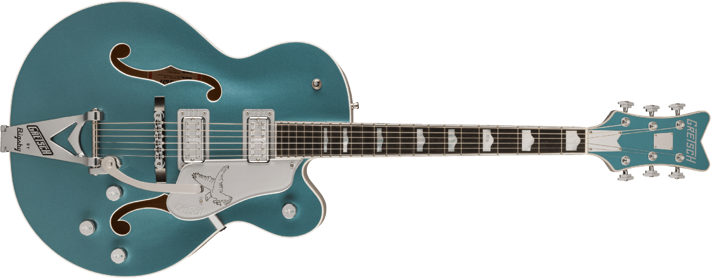 Gretsch G6136t-140 Ltd 140th Double-platinum Falcon Eb - Two-tone Stone Platinum/pure Platinum - Guitarra eléctrica semi caja - Main picture