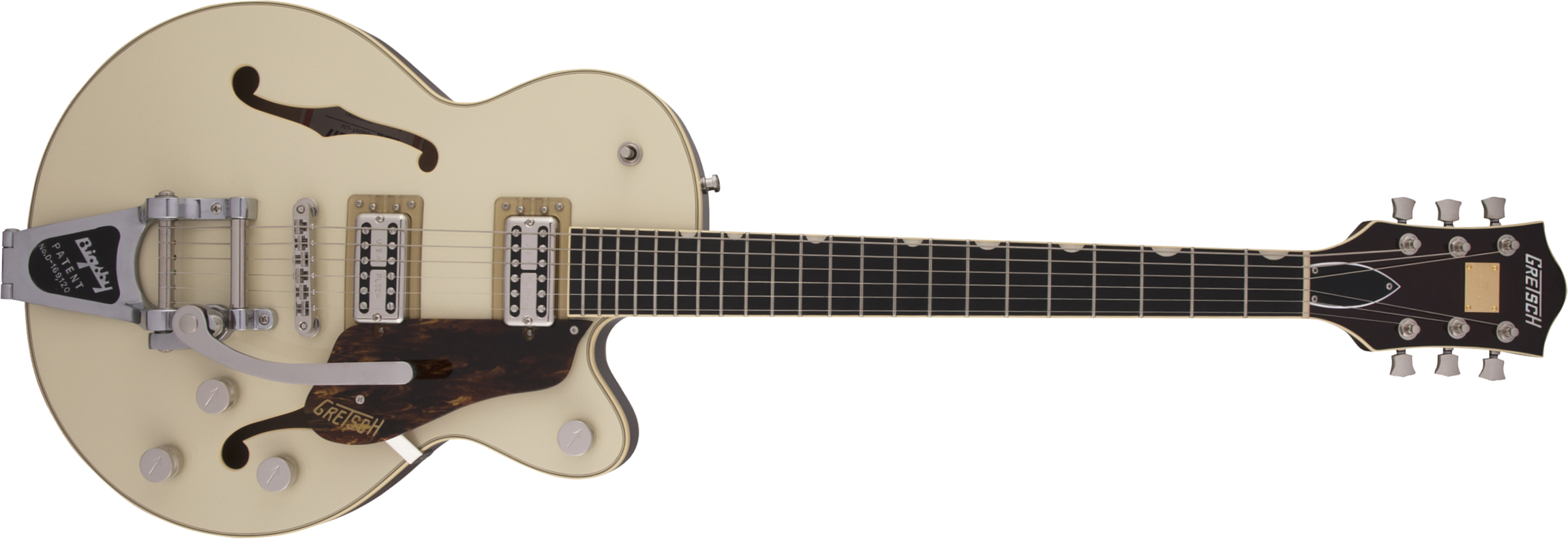 Gretsch G6659t Broadkaster Jr Center Bloc Players Edition Nashville Pro Japon Bigsby Eb - Two-tone Lotus Ivory/walnut Stain - Guitarra eléctrica semi 