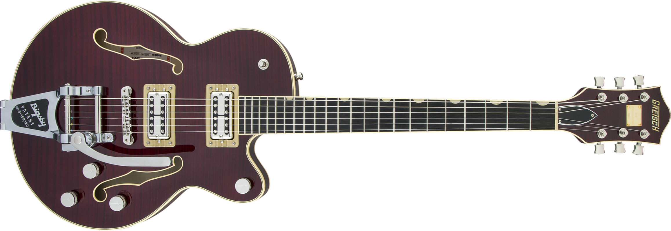 Gretsch G6659tfm Broadkaster Jr Center Bloc Players Edition Pro Jap Bigsby Eb - Dark Cherry Stain - Guitarra eléctrica semi caja - Main picture