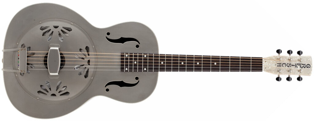 Gretsch G9201 Honey Dipper Round-neck Brass Body Pk - Weathered Pump House Roof - Dobro resonador - Main picture