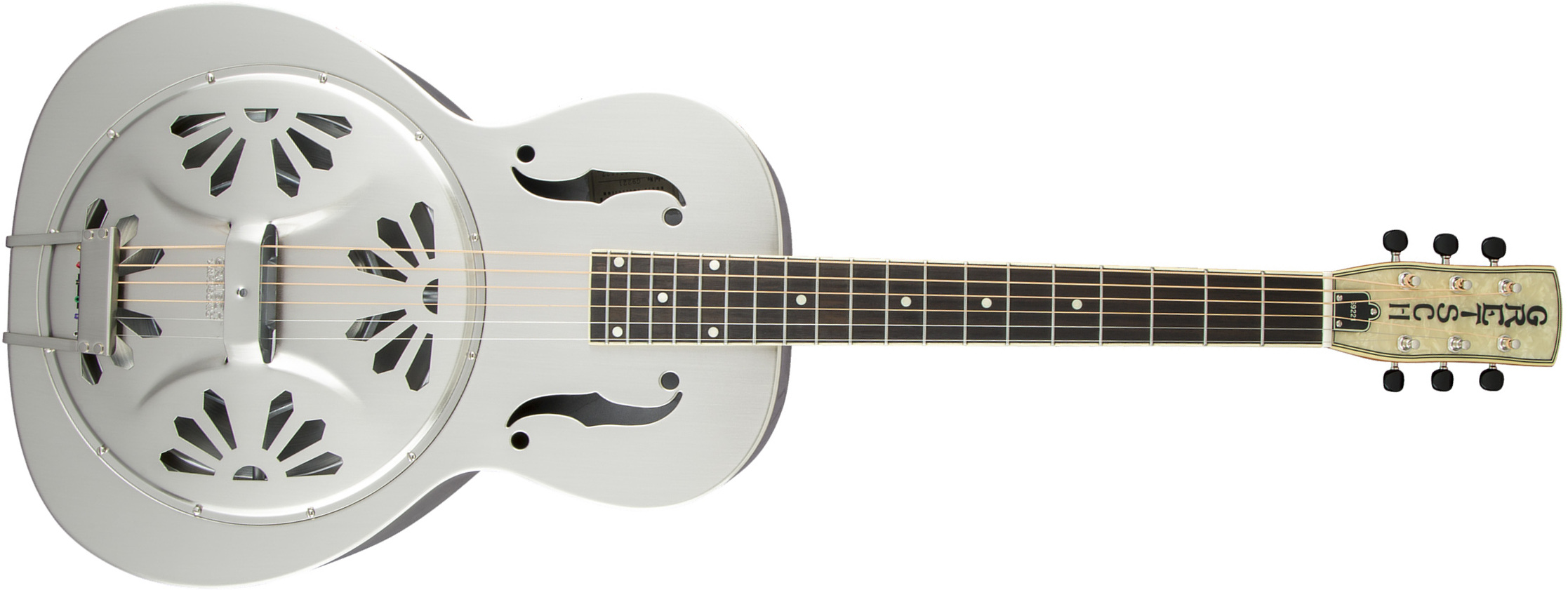 Gretsch G9221 Bobtail Steel Round-neck A.e. Pad - Silver - Dobro resonador - Main picture
