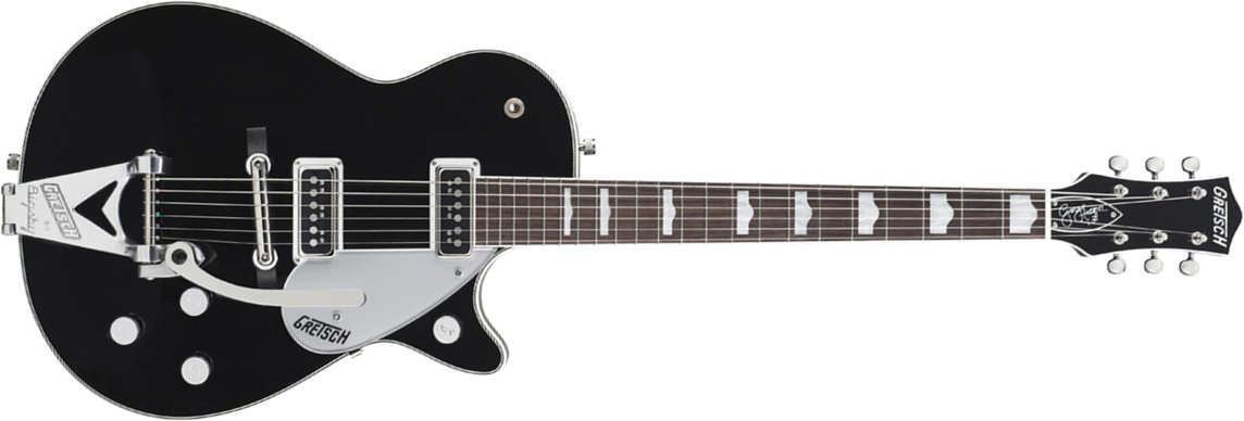 Gretsch George Harrison G6128t-gh Signature Duo Jet - Black - Guitarra eléctrica de corte único. - Main picture