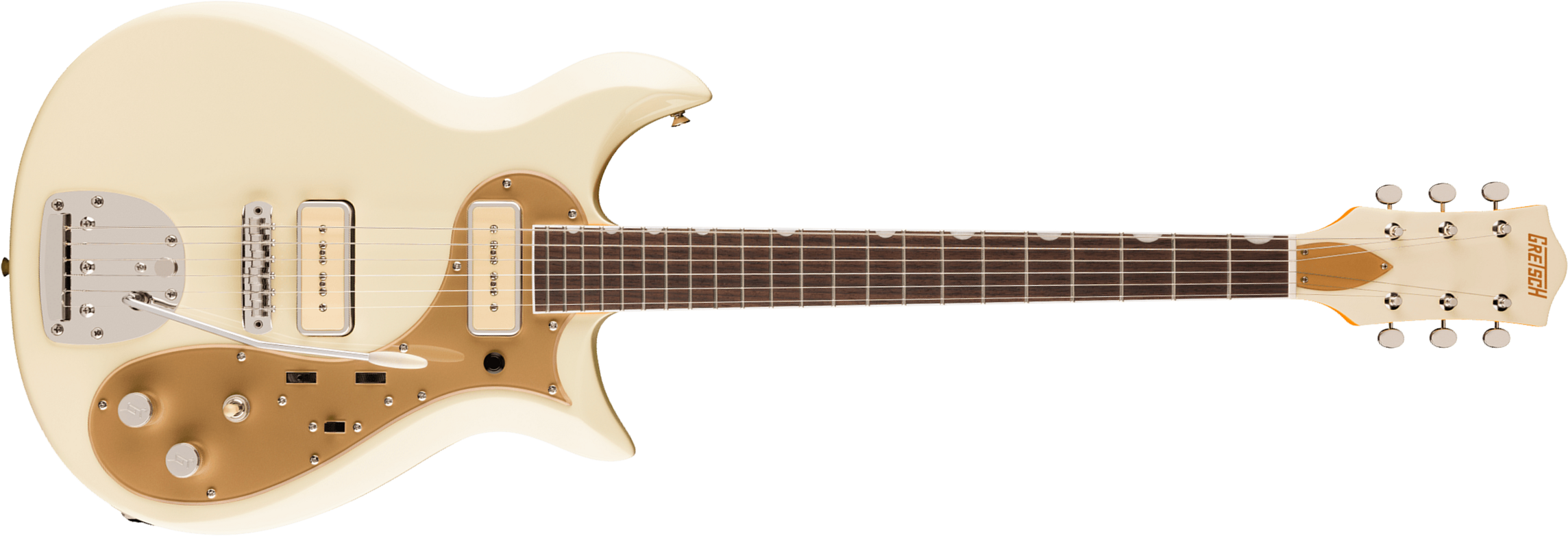 Gretsch Jack Antonoff Cvt Princess Electromatic Ltd Signature 2s Trem Rw - Vintage White - Guitarra eléctrica de autor - Main picture