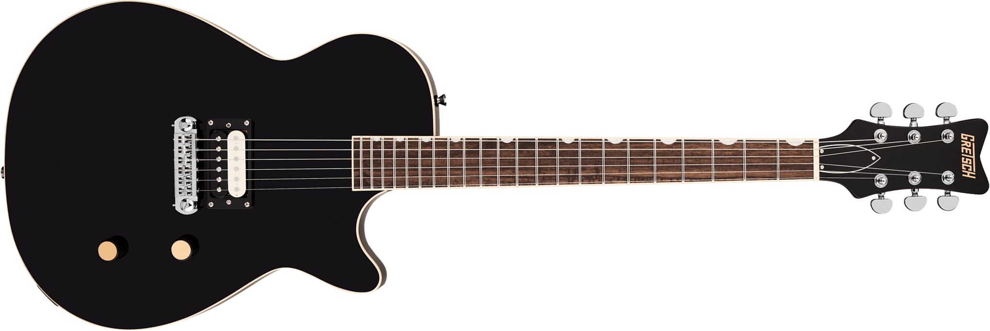 Gretsch Jet 1 Pickup Streamliner 1h Ht Lau - Jet Black - Guitarra eléctrica de corte único. - Main picture