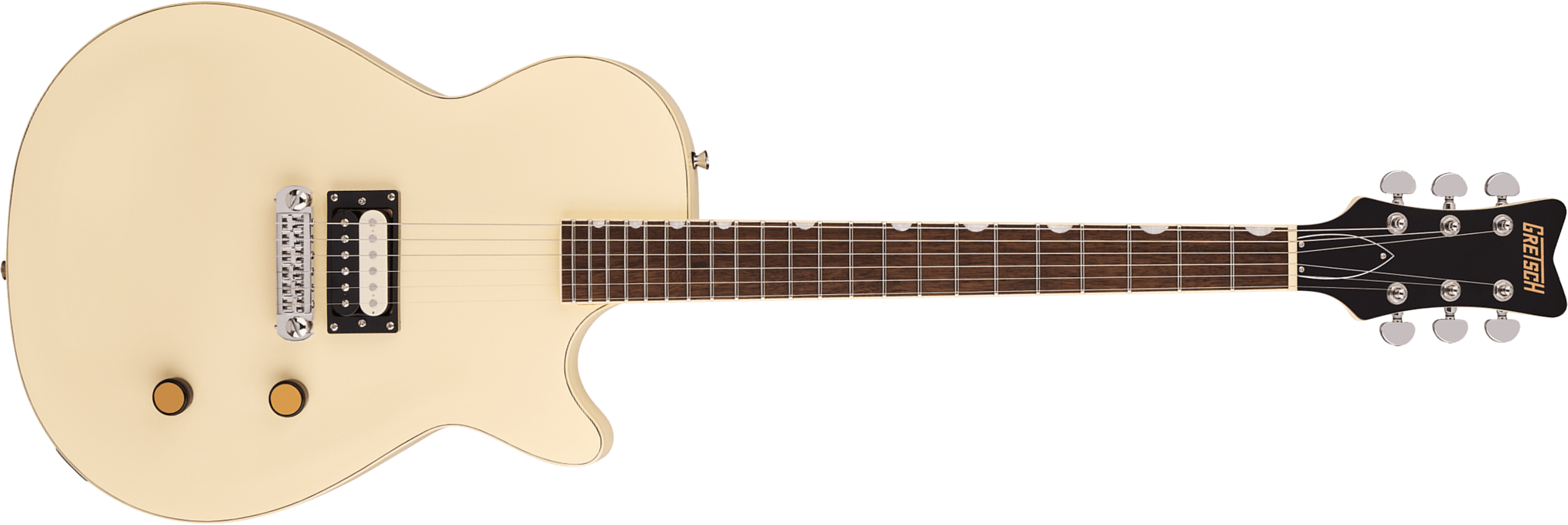Gretsch Jet 1 Pickup Streamliner 1h Ht Lau - Vintage White - Guitarra eléctrica de corte único. - Main picture