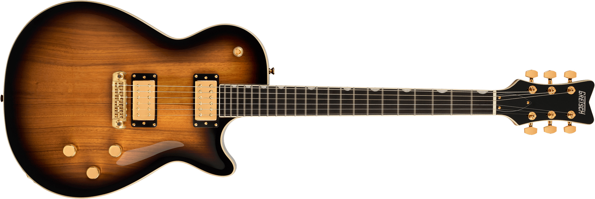 Gretsch Jet Black Limba Electromatic Ltd Chi 2h Ht Eb - Sunburst - Guitarra eléctrica de corte único. - Main picture