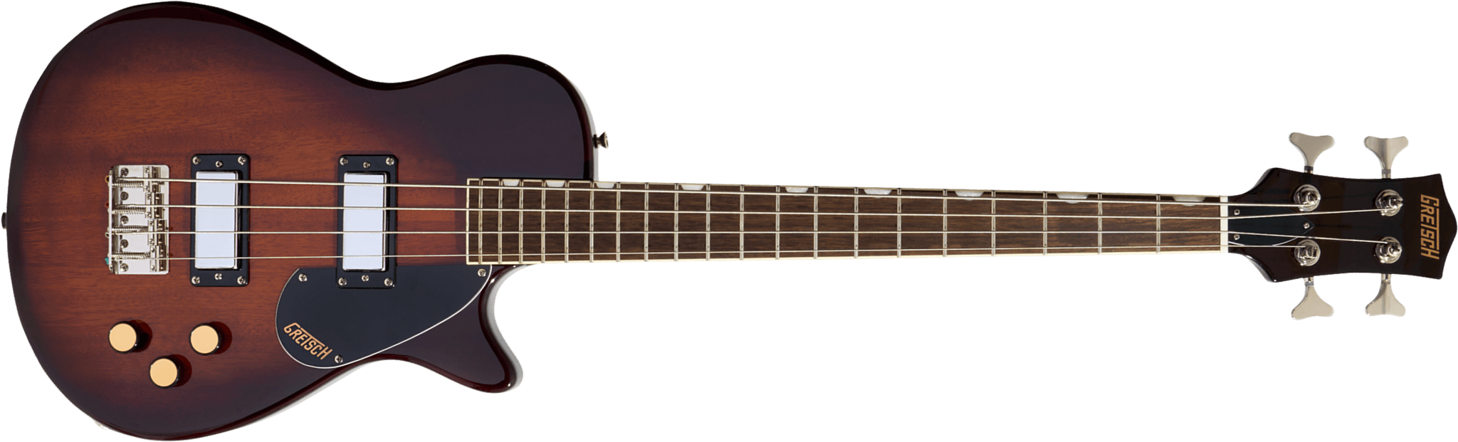 Gretsch Jet Club Bass Single-cut Streamliner Shsc Lau - Havana Burst - Bajo eléctrico de cuerpo sólido - Main picture