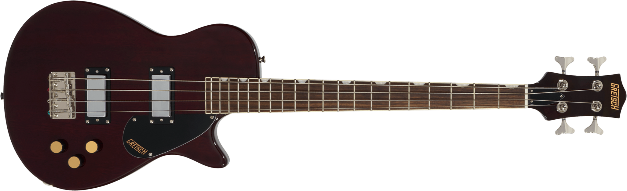 Gretsch Jet Club Bass Single-cut Streamliner Shsc Lau - Walnut Stain - Bajo eléctrico de cuerpo sólido - Main picture