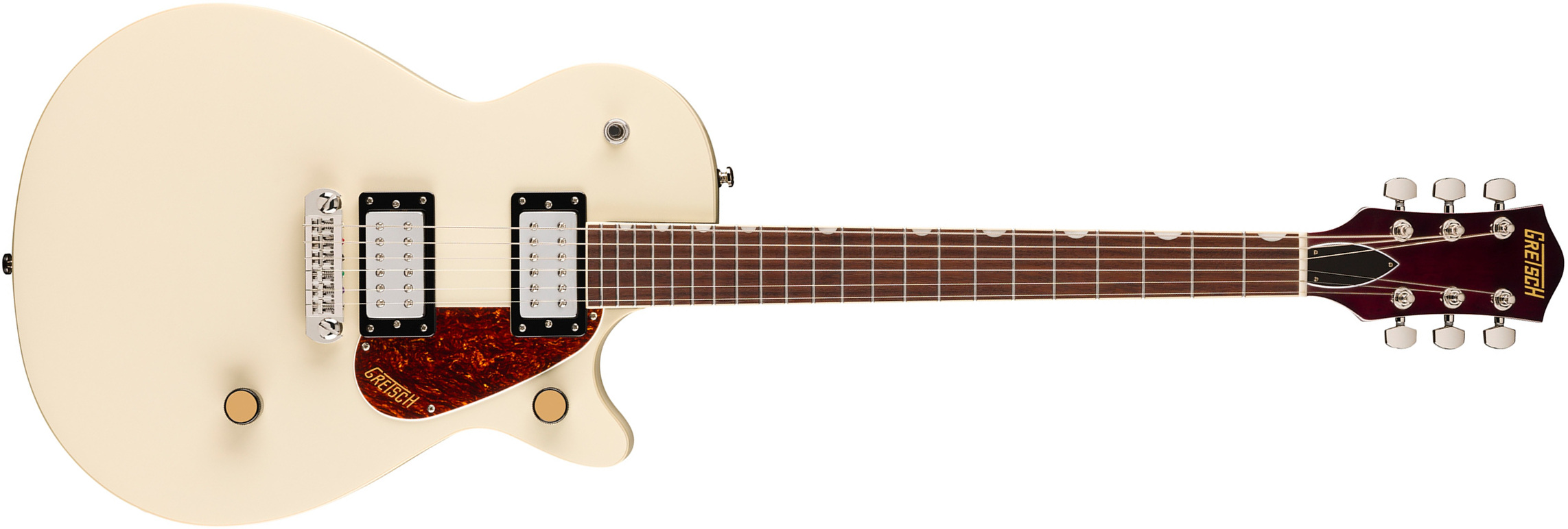 Gretsch Jet Club Sc Wraparound Streamliner 2h Ht Lau - Vintage White - Guitarra eléctrica de corte único. - Main picture