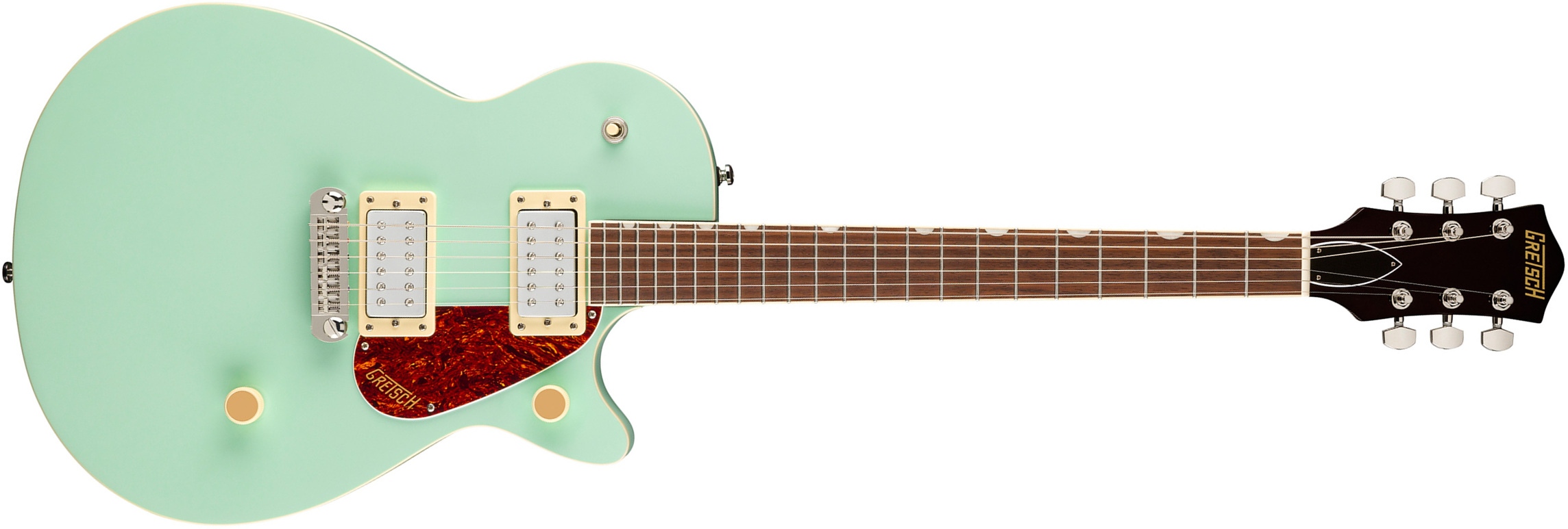 Gretsch Jet Club Sc Wraparound Streamliner 2h Ht Lau - Mint Metallic - Guitarra eléctrica de corte único. - Main picture