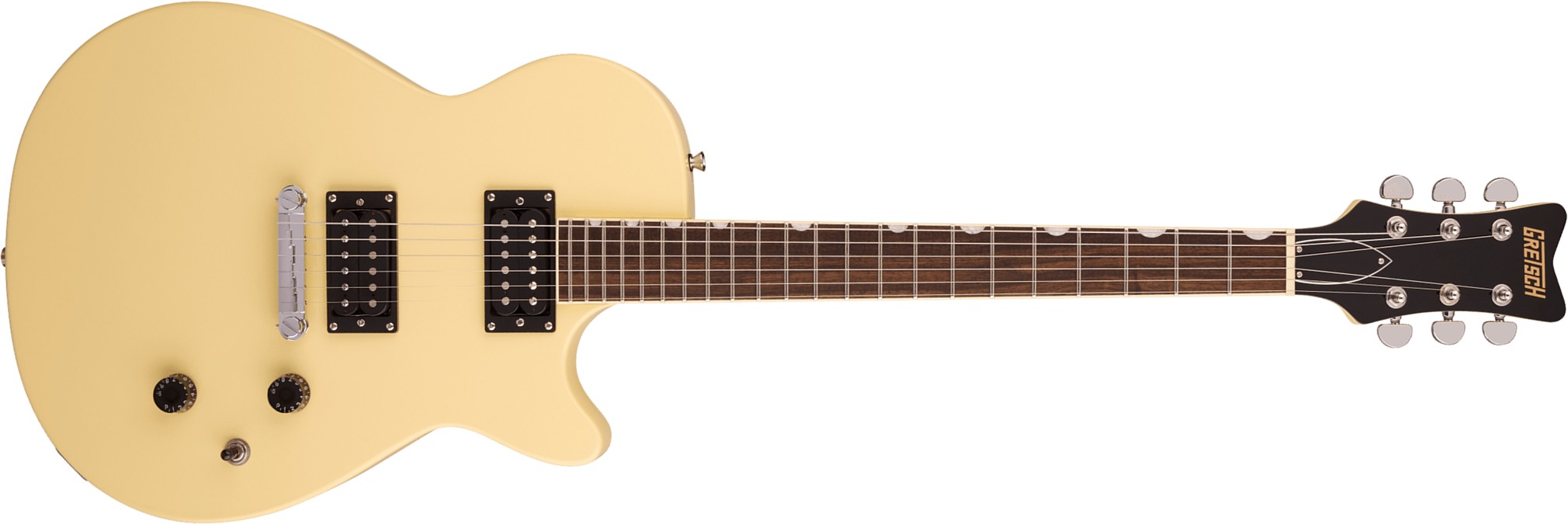 Gretsch Jet Club Streamliner 2h Ht Lau - Aged White - Guitarra eléctrica de corte único. - Main picture