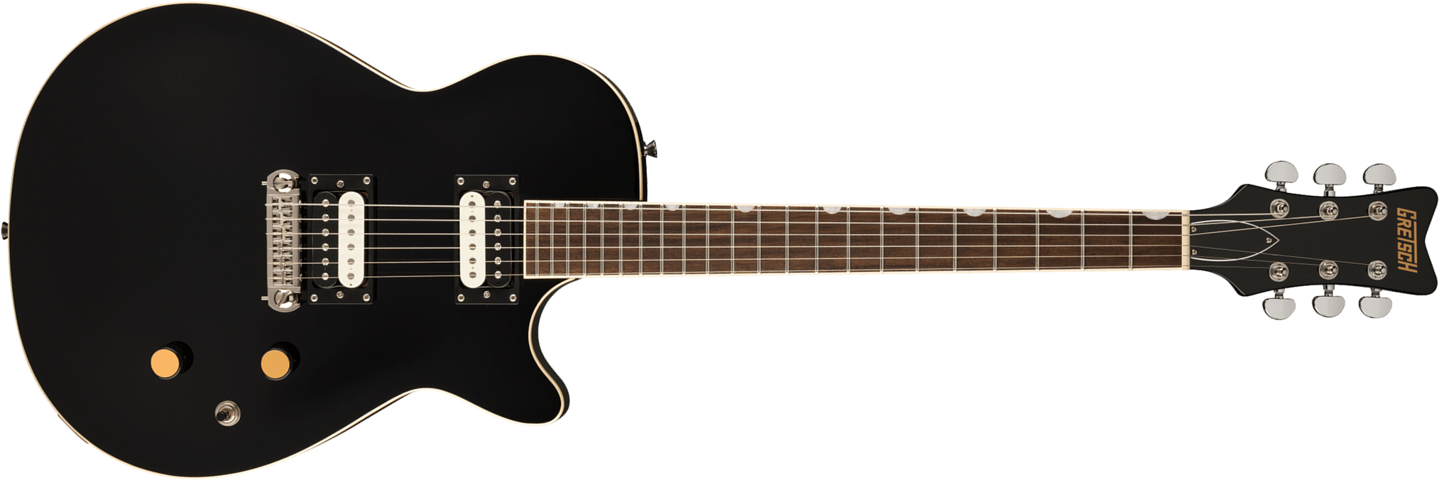 Gretsch Jet Streamliner 2h Ht Lau - Jet Black - Guitarra eléctrica de corte único. - Main picture