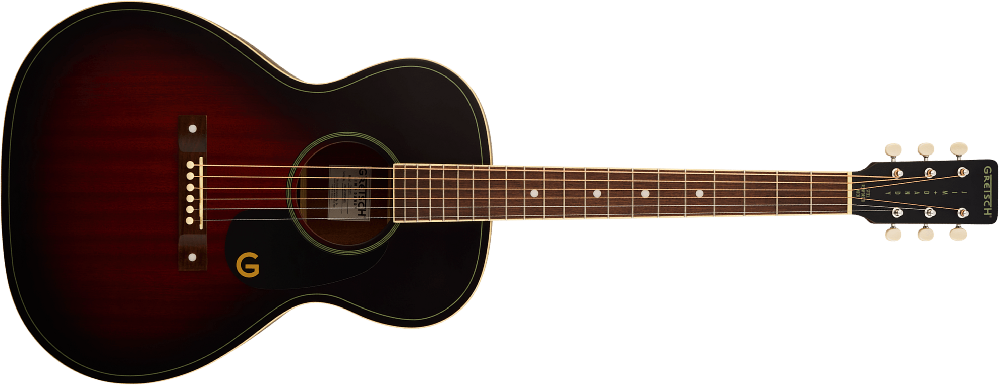 Gretsch Jim Dandy Concert Shsc Tout Tilleul Noy - Deep Cherry Burst - Guitarra folk - Main picture