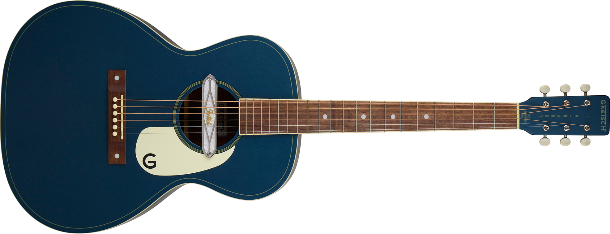 Gretsch Jim Dandy Deltoluxe Ltd Concert Shsc Tout Sapele Noy - Dark Denim - Guitarra folk - Main picture