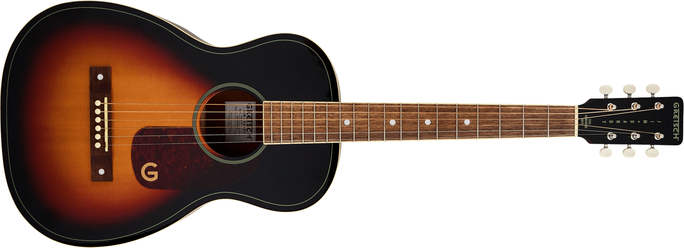 Gretsch Jim Dandy Parlor Ltd Shsc Epicea Sapele Noy - Heritage Burst - Guitarra folk - Main picture