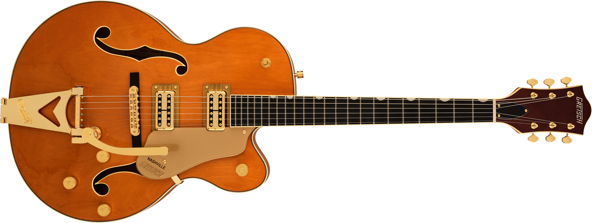 Gretsch Nashville Hollow Body Sc Bigsby Synchromatic 2h Trem Eb - 50's Orange Stain - Guitarra eléctrica semi caja - Main picture