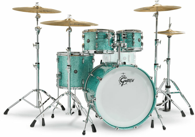 Gretsch Renown Rn2-e8246 Maple 2016 - 4 FÛts - Turquoise Sparkle - Batería acústica jazz - Main picture