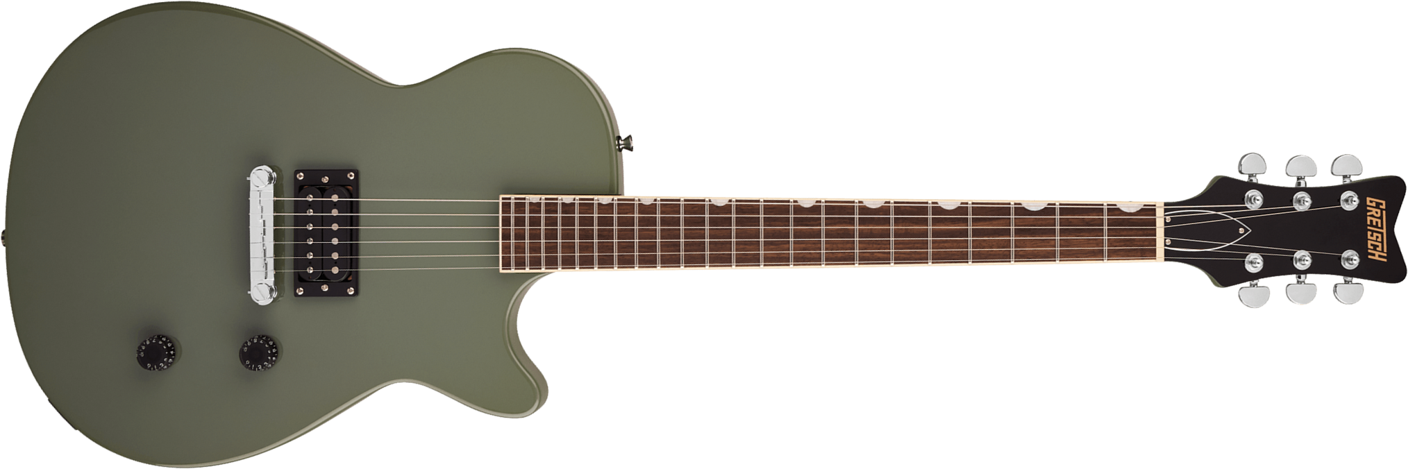 Gretsch Streamliner Jet Club 1h Ht Lau - Olive Drab Green - Guitarra eléctrica de corte único. - Main picture