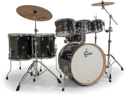 Batería acústica estándar Gretsch CATALINA ERABLE 7 FUTS - 6 piezas y más - Black Stardust