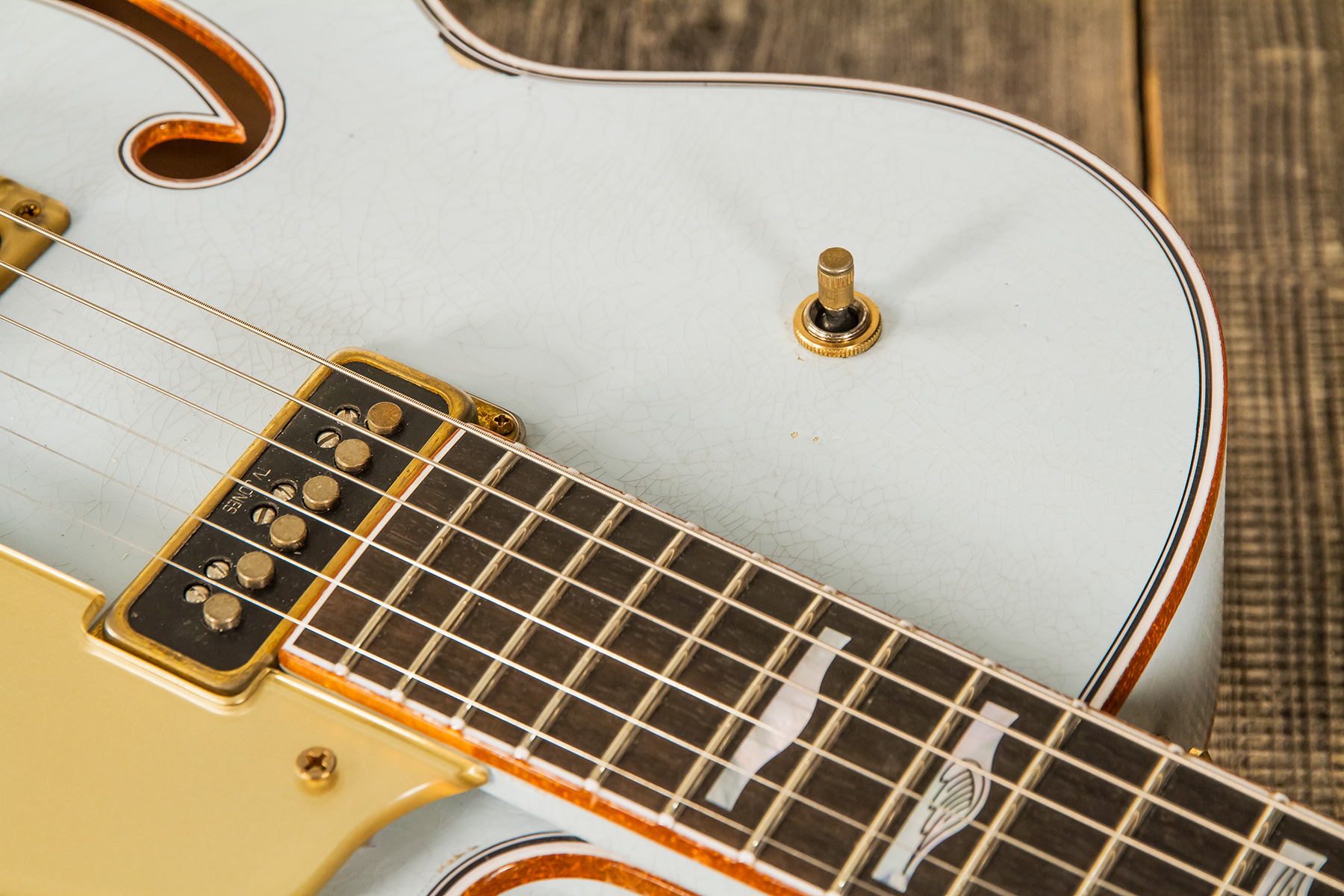 Gretsch Custom Shop G6136t-cs Falcon Masterbuilt Stephen Stern 2h Bigsby Eb #uc20041951 - Relic Faded Sonic Blue - Guitarra elécrica Jazz cuerpo acúst