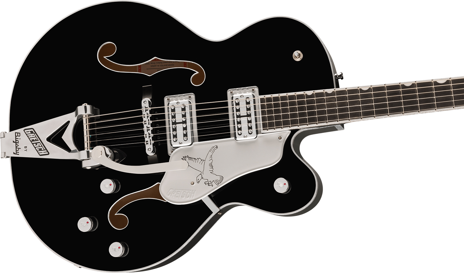 Gretsch Falcon Hollow Body Bigsby Pro Jap 2h Trem Eb - Black - Guitarra eléctrica semi caja - Variation 2