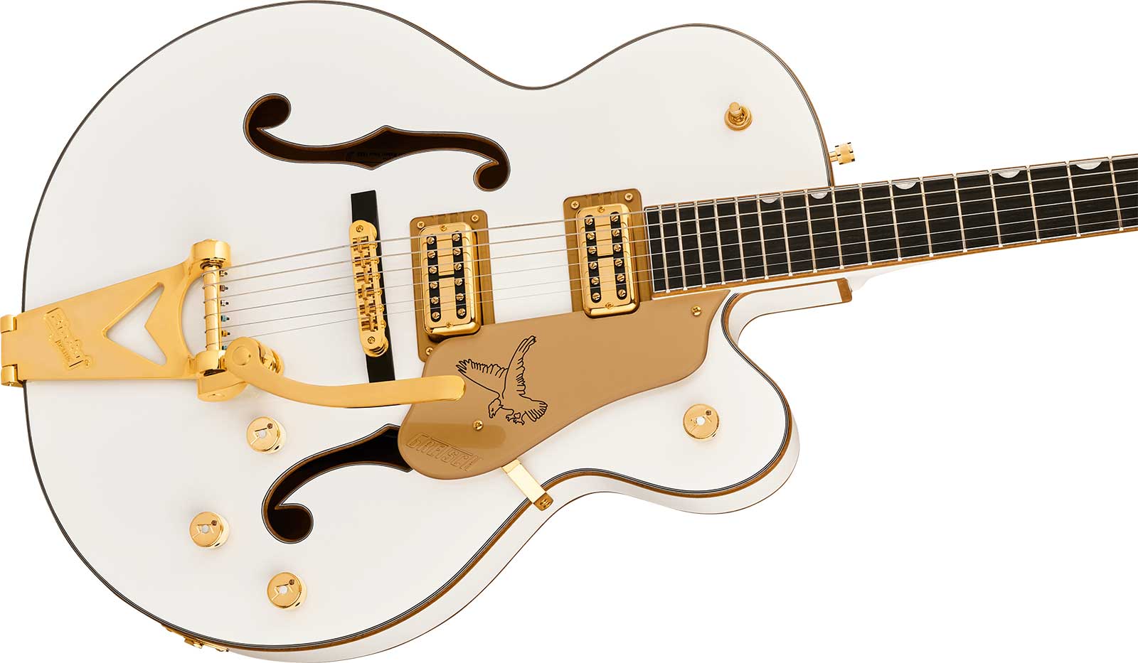 Gretsch Falcon Hollowbody Sc Bigsby Synchromatic 2h Trem Eb - Snowcrest White - Guitarra eléctrica semi caja - Variation 2