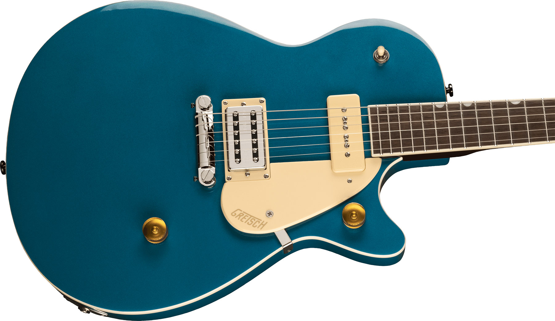 Gretsch G2215-p90 Streamliner Junior Jet Club Hs Ht Lau - Ocean Turquoise - Guitarra eléctrica de corte único. - Variation 2