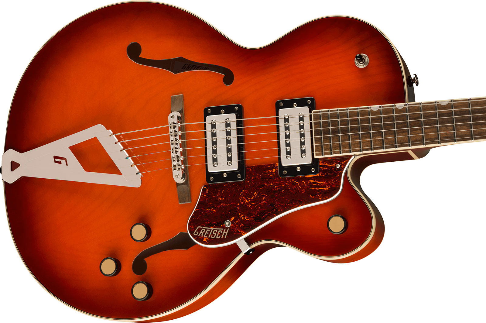 Gretsch G2420 Streamliner Hollow Body With Chromatic Ii 2h Ht Lau - Fireburst - Guitarra elécrica Jazz cuerpo acústico - Variation 2