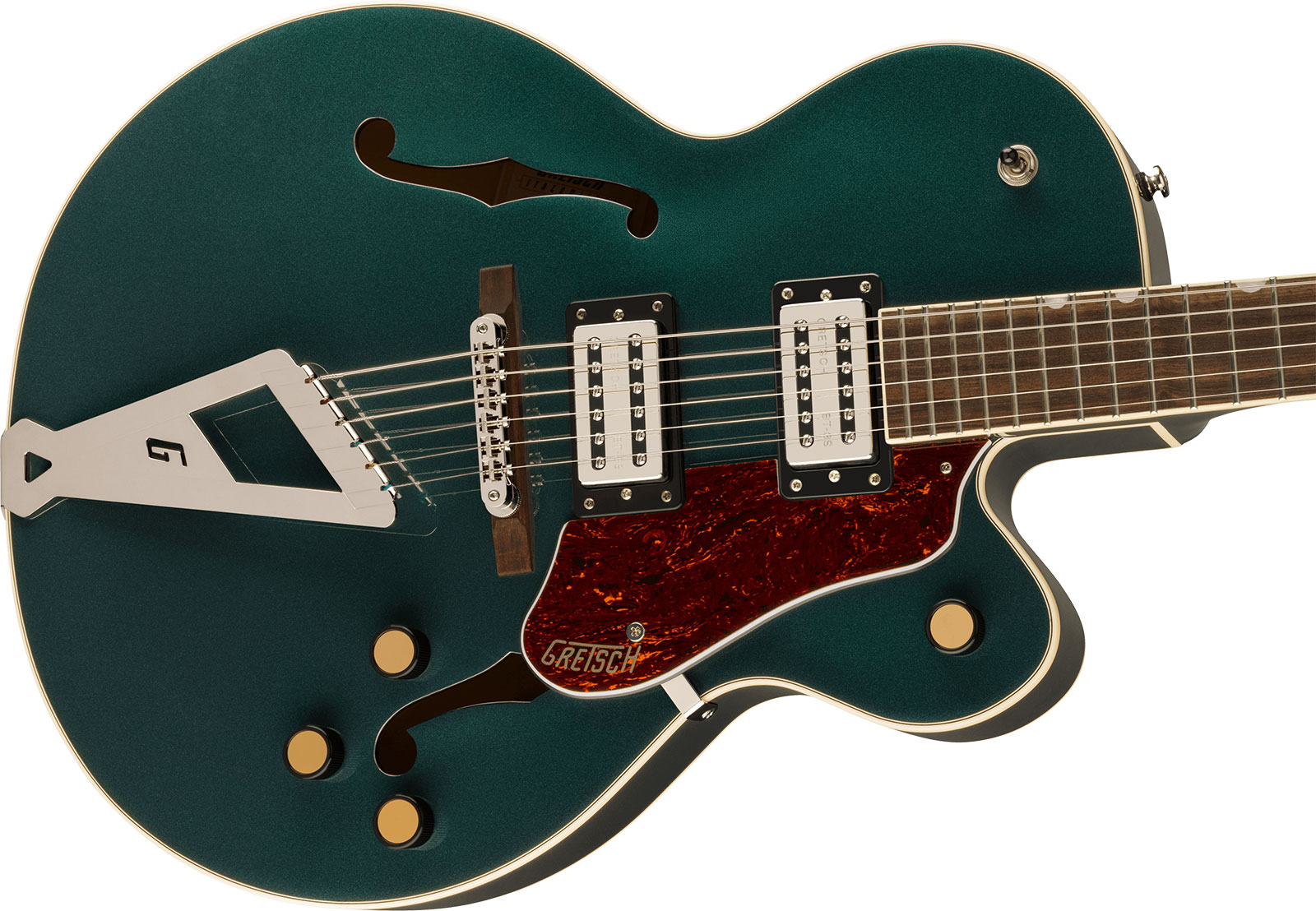 Gretsch G2420 Streamliner Hollow Body With Chromatic Ii 2h Ht Lau - Cadillac Green - Guitarra elécrica Jazz cuerpo acústico - Variation 2