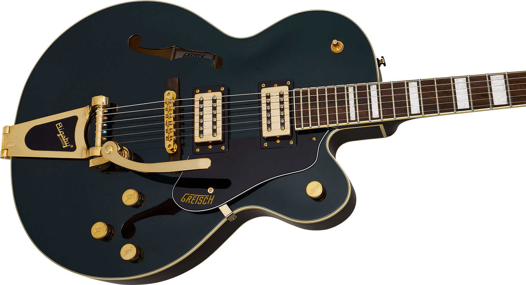 Gretsch G2420tg Streamliner Hollow Body Bigsby Ltd 2h Trem Lau - Cadillac Green - Guitarra eléctrica semi caja - Variation 2