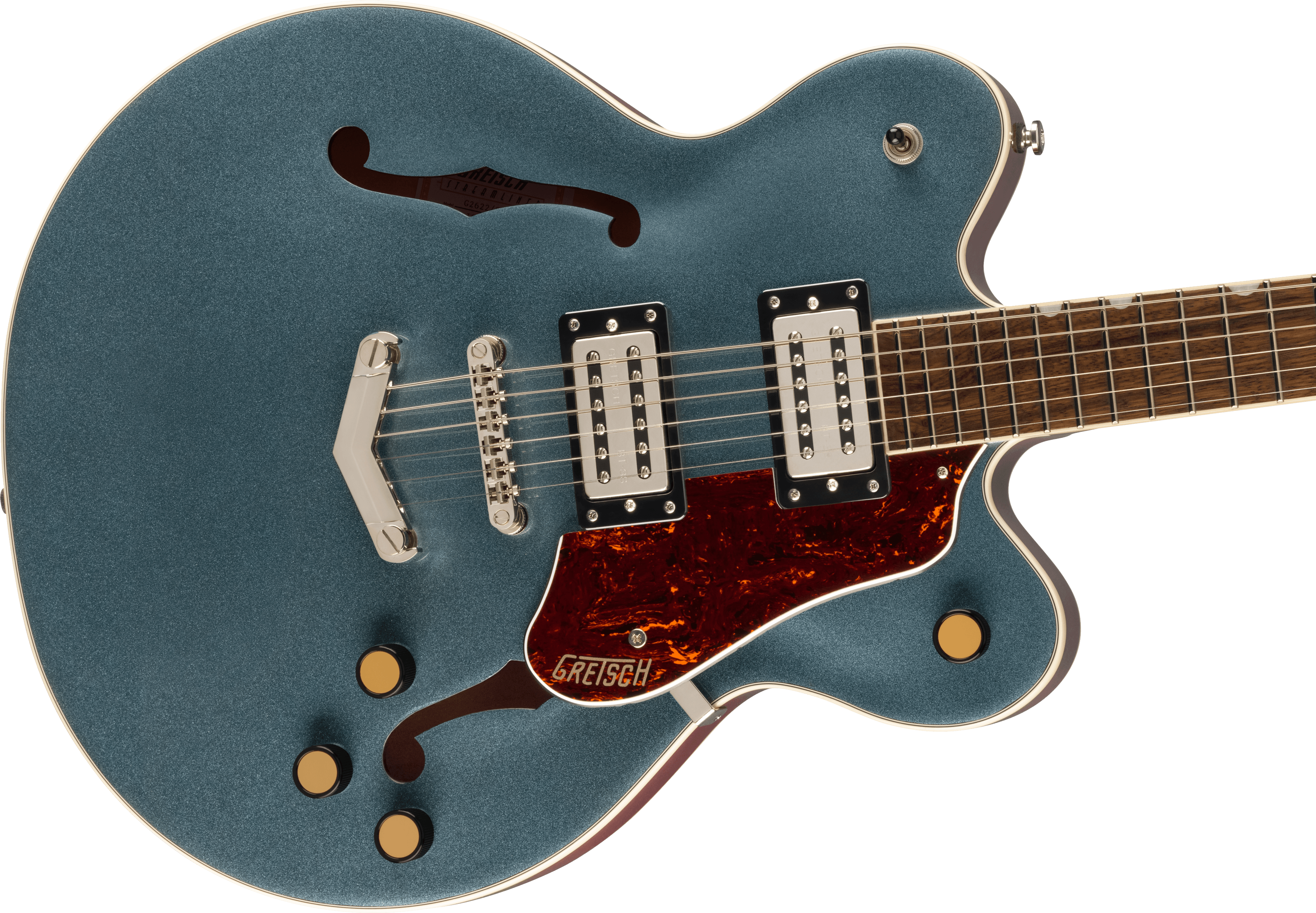 Gretsch G2622 Streamliner Center Block Dc V-stoptail 2h Ht Lau - Gunmetal - Guitarra eléctrica de doble corte - Variation 3