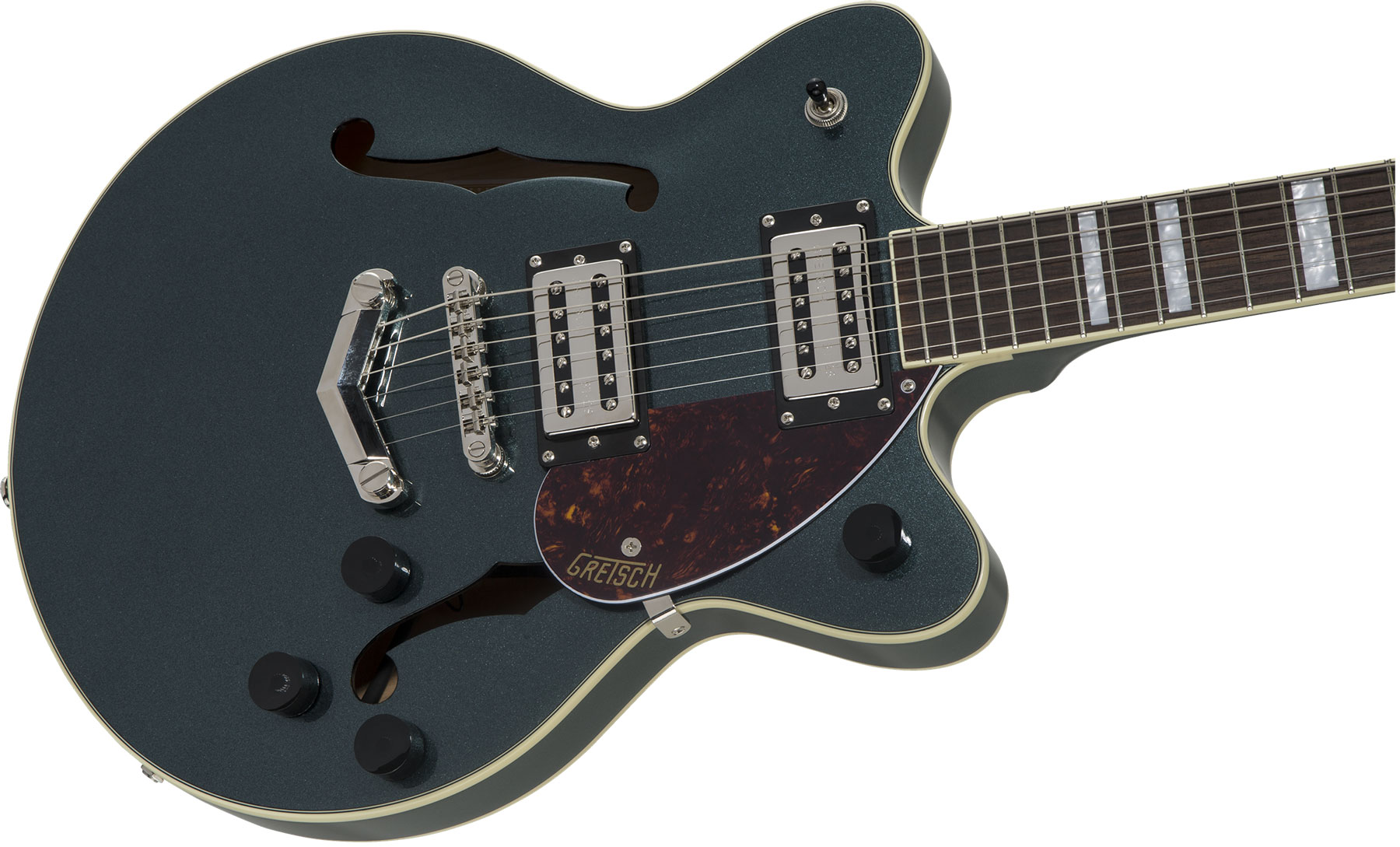 Gretsch G2655 Streamliner Center Block Jr Stoptail Hh Ht Lau - Gunmetal - Guitarra eléctrica semi caja - Variation 2