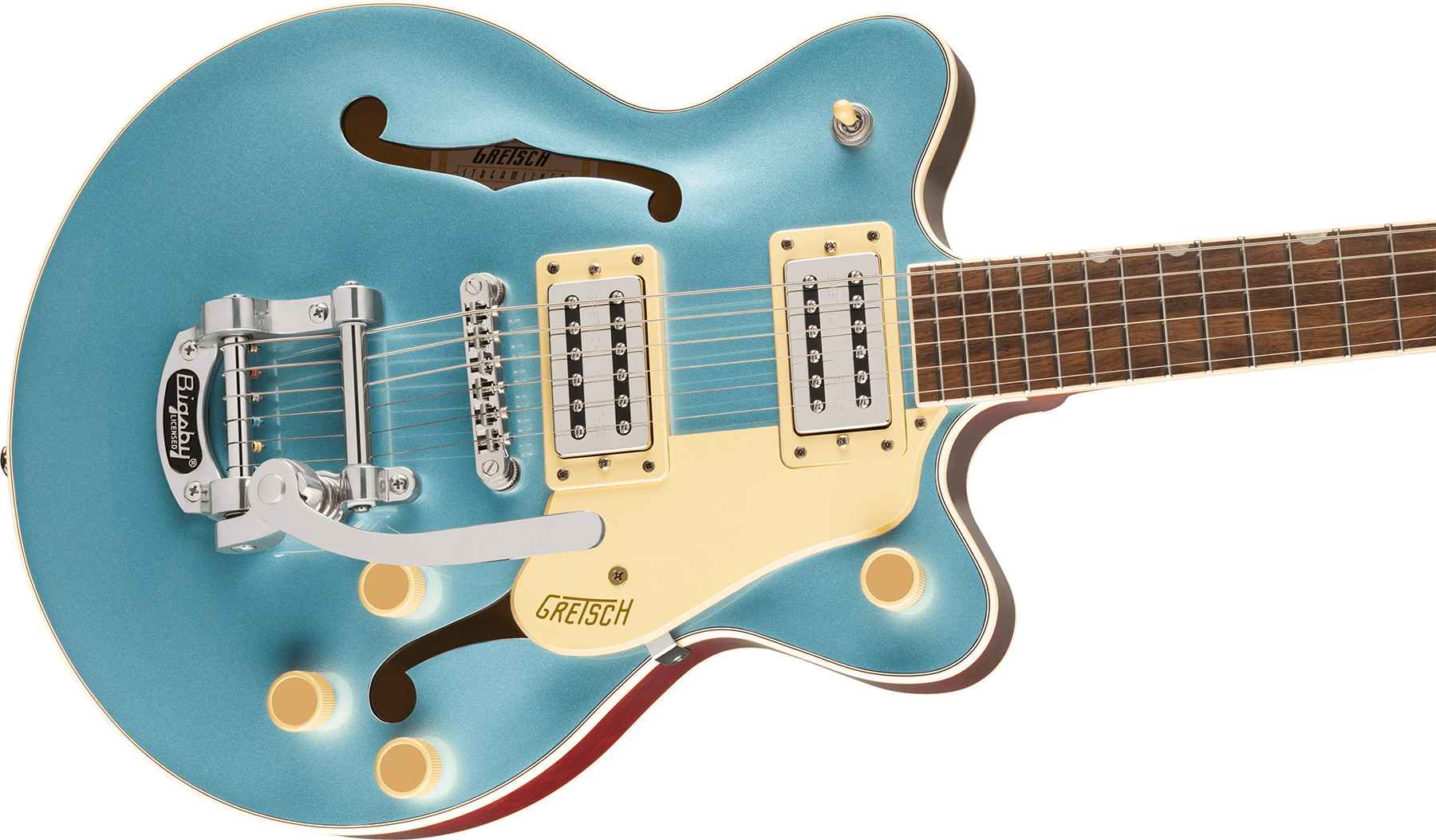 Gretsch G2655t Center Block Jr Dc Bigsby Streamliner 2h Trem Lau - Arctic Blue - Guitarra eléctrica de doble corte - Variation 2
