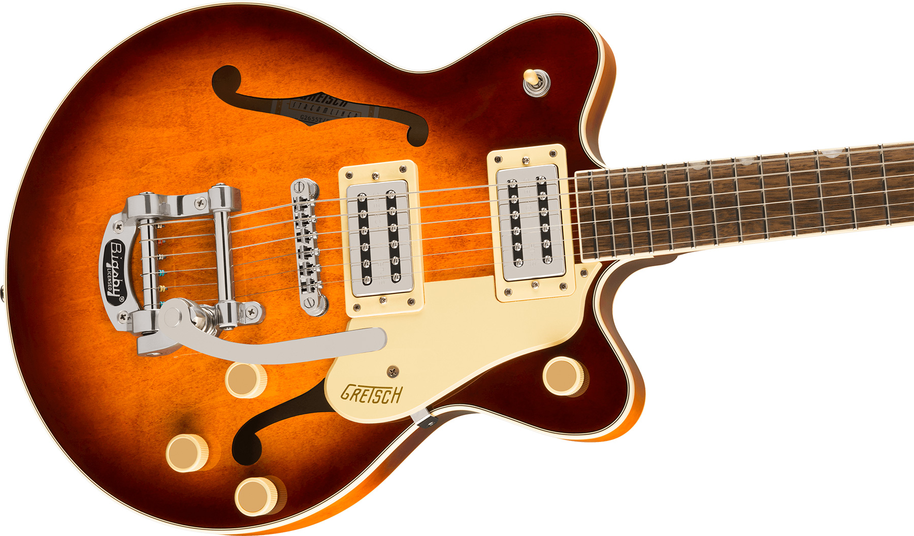 Gretsch G2655t Center Block Jr Dc Bigsby Streamliner 2h Trem Lau - Forge Glow - Guitarra eléctrica de doble corte - Variation 2