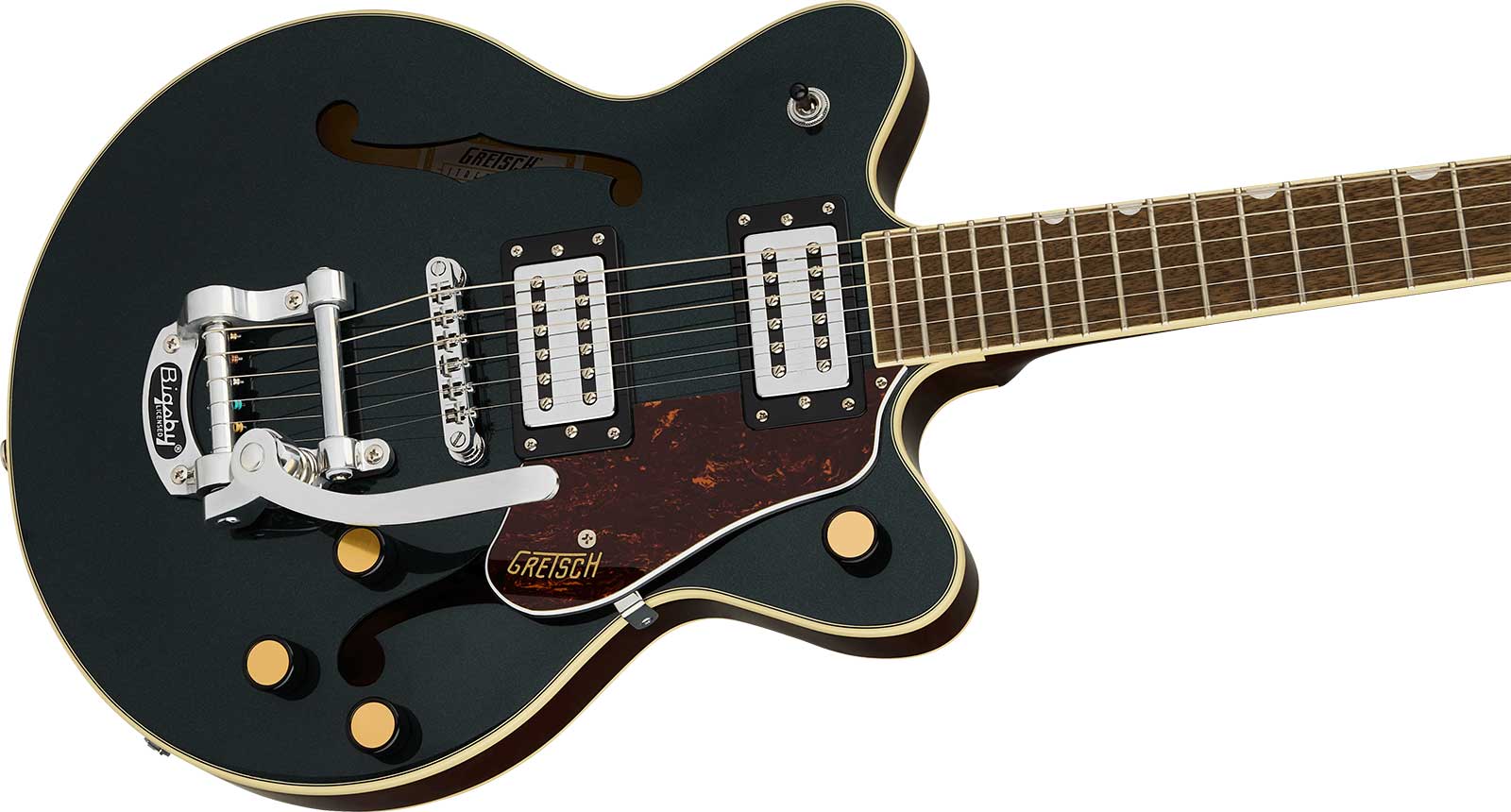 Gretsch G2655t Center Block Jr Dc Bigsby Streamliner 2h Trem Lau - Cadillac Green - Guitarra eléctrica de doble corte - Variation 2