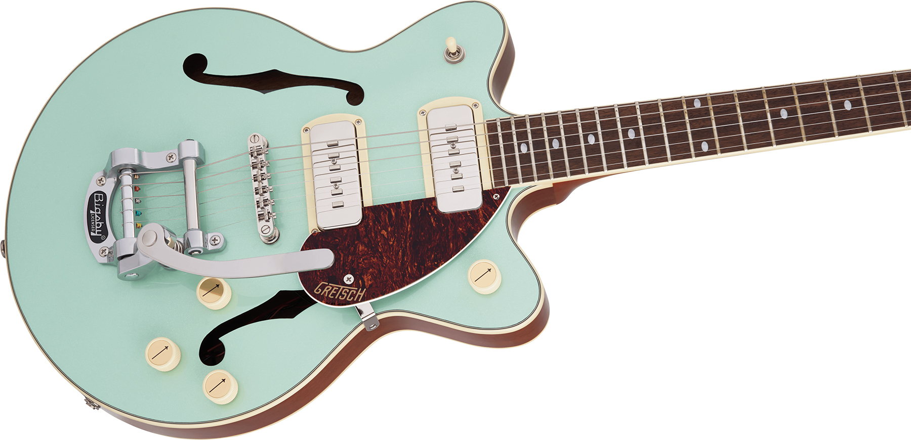 Gretsch G2655t-p90 Streamliner Center Block Jr Bigsby Ss Trem Lau - Mint Metallic - Guitarra eléctrica semi caja - Variation 2