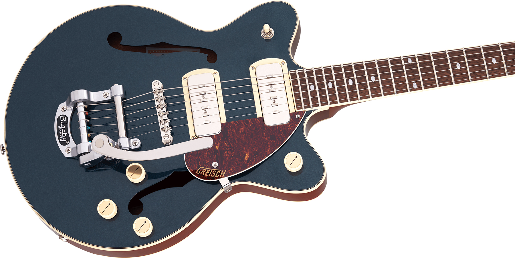 Gretsch G2655t-p90 Streamliner Center Block Jr Bigsby Ss Trem Lau - Two-tone Midnight Sapphire - Guitarra eléctrica semi caja - Variation 2