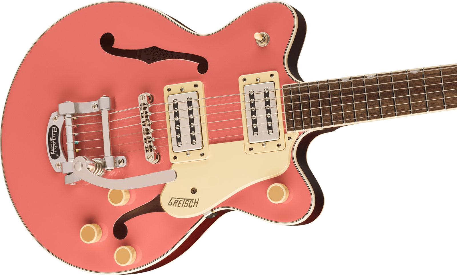 Gretsch G2655t Streamliner Center Block Jr Dc Bigsby 2h Trem Lau - Coral - Guitarra eléctrica de doble corte - Variation 2