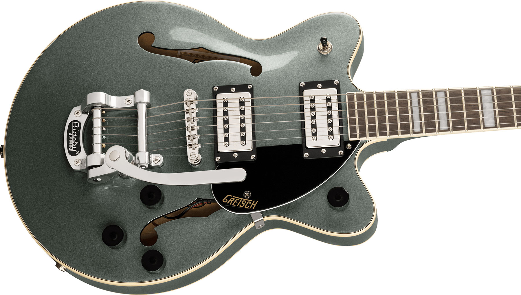 Gretsch G2655t Streamliner Center Block Jr Dc Bigsby Hh Trem Lau - Stirling Green - Guitarra eléctrica de doble corte - Variation 2