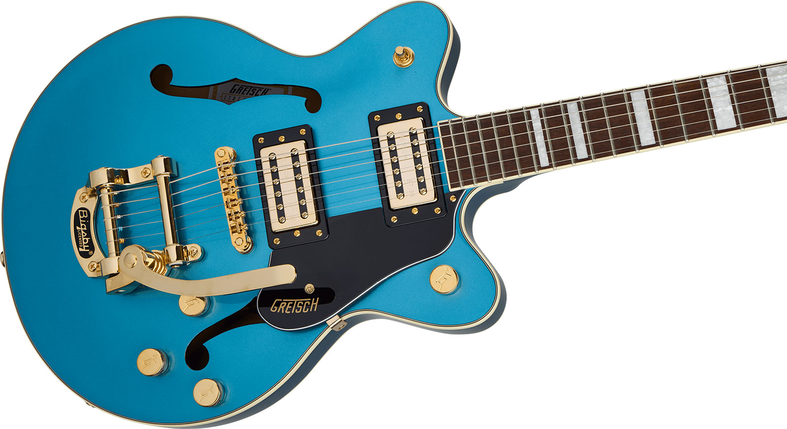 Gretsch G2655tg Center Block Jr Dc Bigsby Streamliner Ltd 2h Trem Lau - Riviera Blue - Guitarra eléctrica semi caja - Variation 2